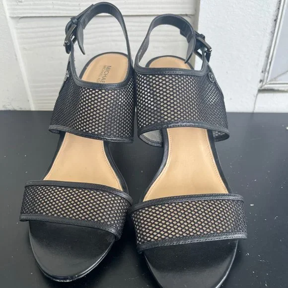 Michael Kors Women's Leilah Mesh Ankle Strap Heels Size 10 - Picture 5 of 13